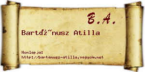 Bartánusz Atilla névjegykártya